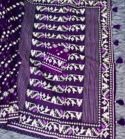 Purple Handloom Dress Material