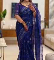 Royal Blue Party Wear Saree